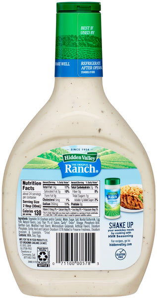 Original Ranch Salad Dressing & Topping, Gluten Free - 24 Ounce Bottle