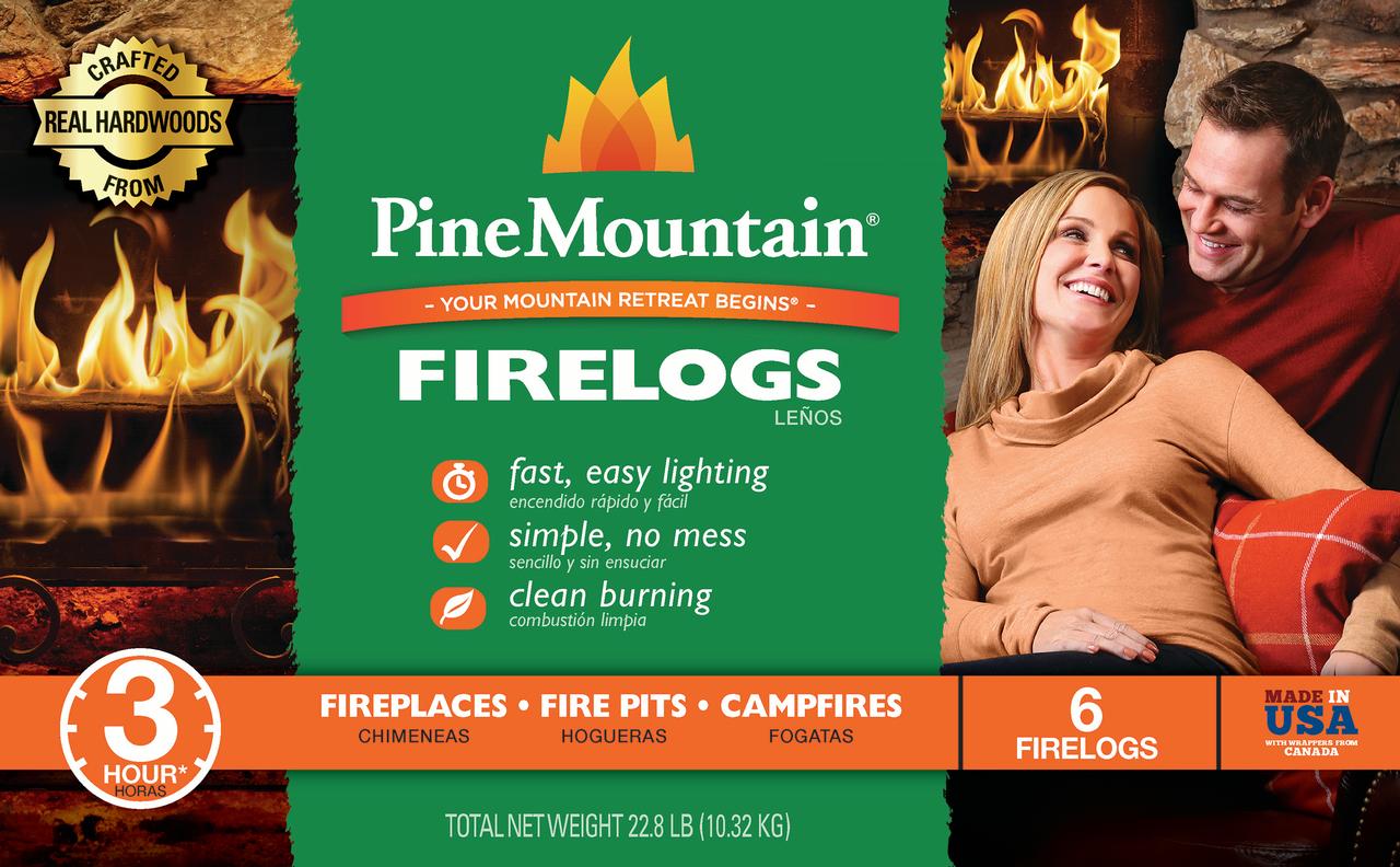 3-Hour Firelogs, Easy Starter Logs, 10.5" x 3", 6 Pack